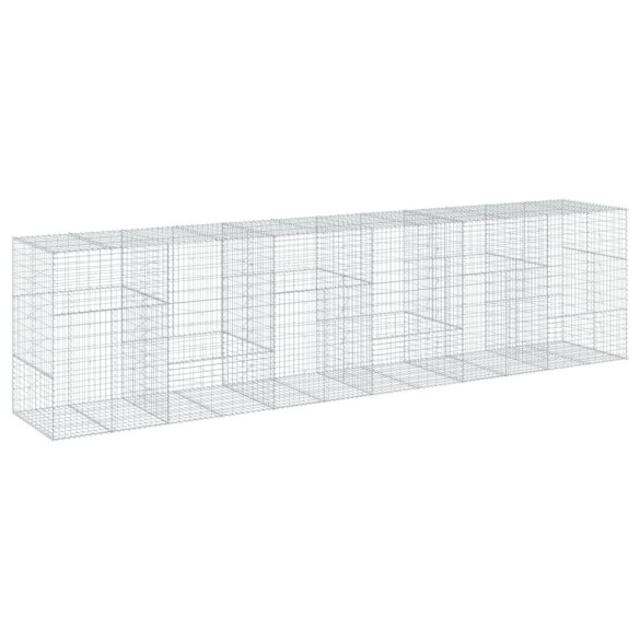 Coș Gabion cu Capac - Fier Galvanizat - 600x100x150 cm