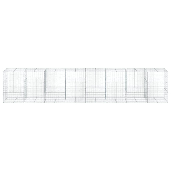 Coș Gabion cu Capac - Fier Galvanizat - 800x100x150 cm