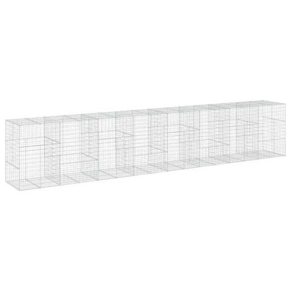 Coș Gabion cu Capac - Fier Galvanizat - 800x100x150 cm