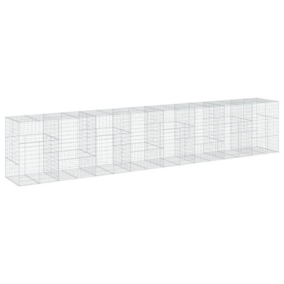 Coș Gabion cu Capac - Fier Galvanizat - 800x100x150 cm