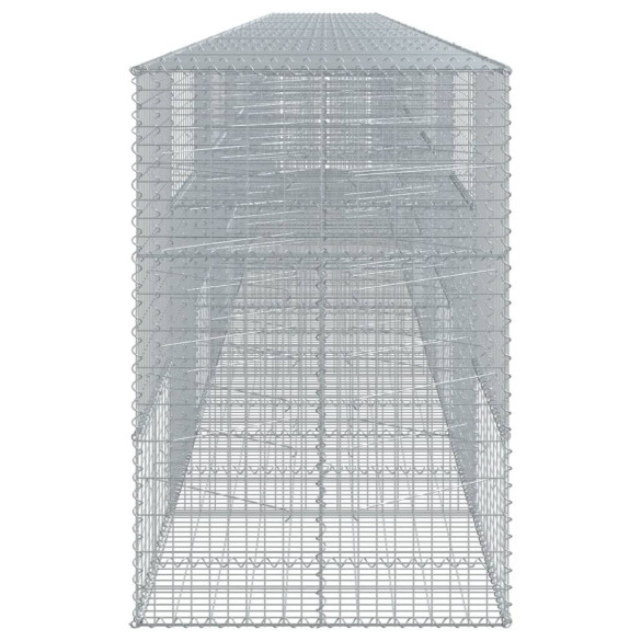 Coș Gabion cu Capac - Fier Galvanizat - 120x100x150 cm