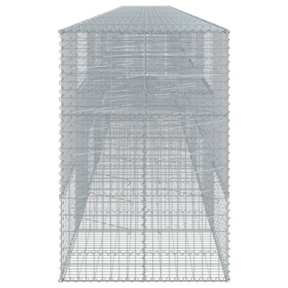 Coș Gabion cu Capac - Fier Galvanizat - 120x100x150 cm