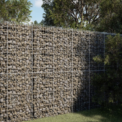Coș Gabion cu Capac 100x100x200 cm - Fier Galvanizat