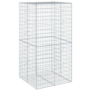 Coș Gabion cu Capac 100x100x200 cm - Fier Galvanizat 2