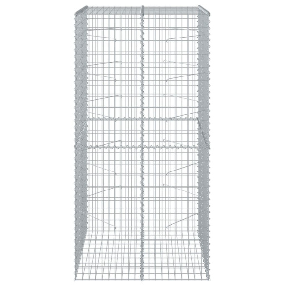 Coș Gabion cu Capac 100x100x200 cm - Fier Galvanizat