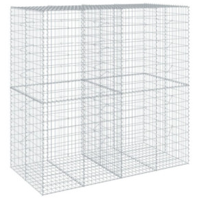 Coș Gabion cu Capac 200x100x200 cm - Fier Galvanizat Rezistent 2
