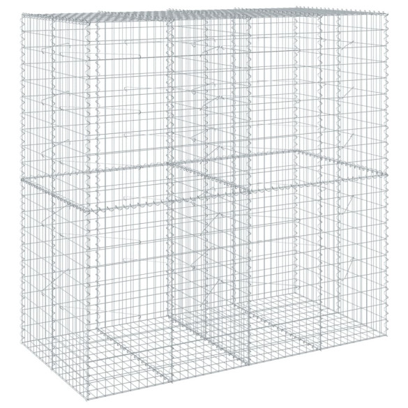 Coș Gabion cu Capac 200x100x200 cm - Fier Galvanizat Rezistent