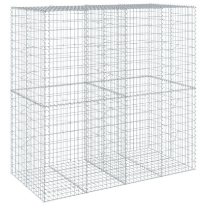 Coș Gabion cu Capac 200x100x200 cm - Fier Galvanizat Rezistent