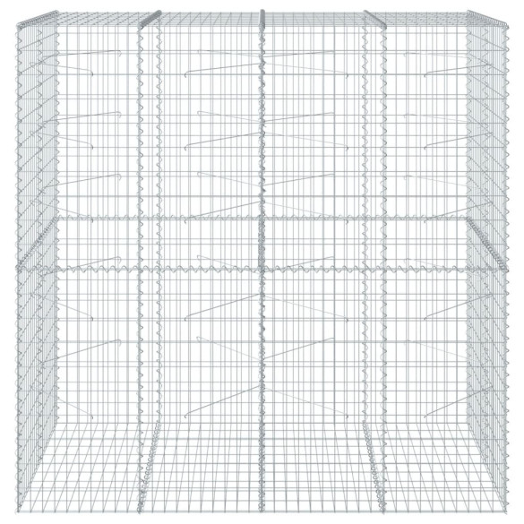 Coș Gabion cu Capac 200x100x200 cm - Fier Galvanizat Rezistent