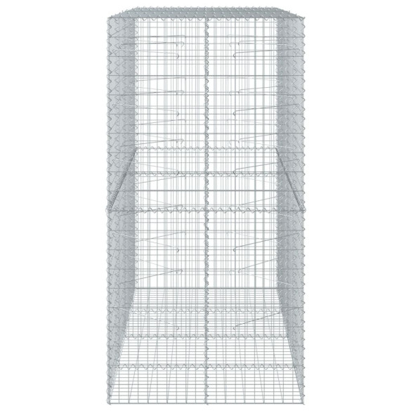 Coș Gabion cu Capac 200x100x200 cm - Fier Galvanizat Rezistent