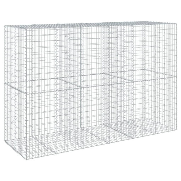 Coș Gabion cu Capac - Fier Galvanizat - 300x100x200 cm