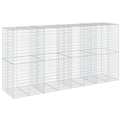 Coș Gabion cu Capac - Fier Galvanizat - 400x100x200 cm