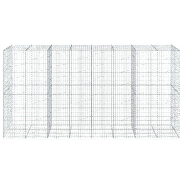 Coș Gabion cu Capac - Fier Galvanizat - 400x100x200 cm