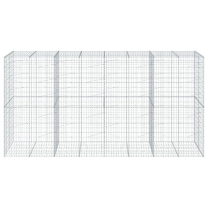 Coș Gabion cu Capac - Fier Galvanizat - 400x100x200 cm