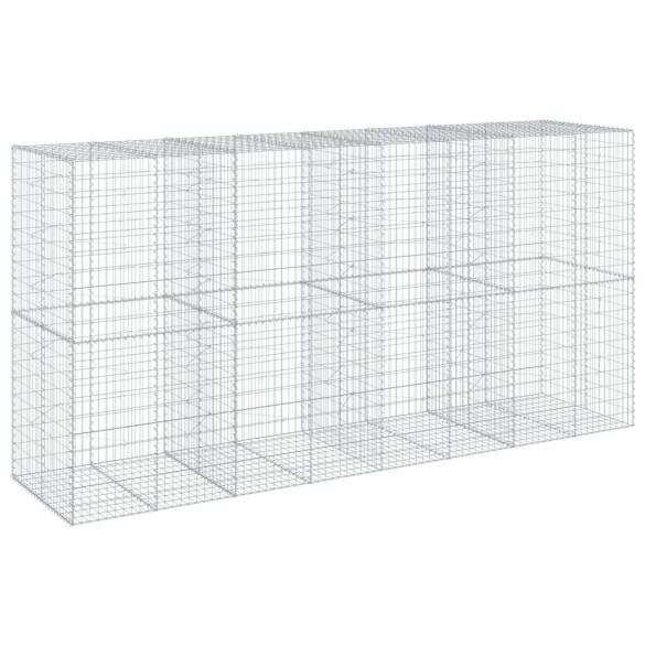 Coș Gabion cu Capac - Fier Galvanizat - 400x100x200 cm