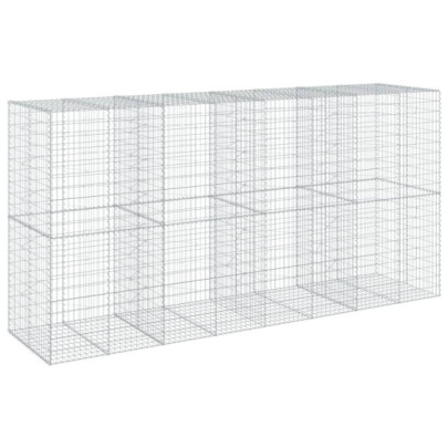 Coș Gabion cu Capac - Fier Galvanizat - 400x100x200 cm