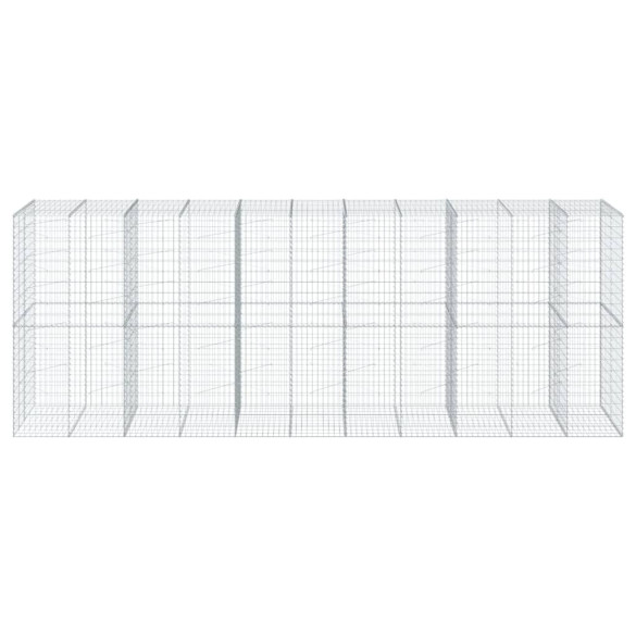 Coș Gabion cu Capac - Fier Galvanizat - 550x100x200 cm