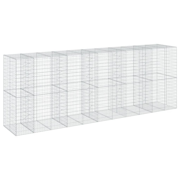 Coș Gabion cu Capac - Fier Galvanizat - 550x100x200 cm