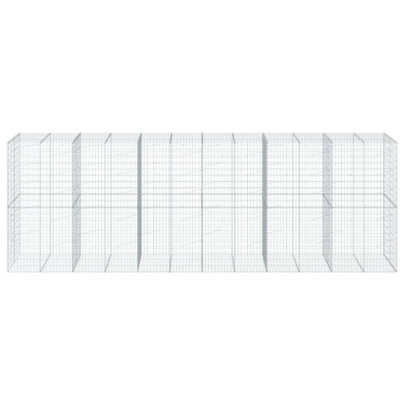 Coș Gabion cu Capac 600x100x200 cm - Fier Galvanizat Rezistent