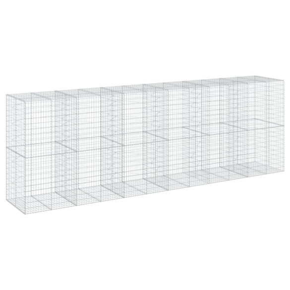 Coș Gabion cu Capac 600x100x200 cm - Fier Galvanizat Rezistent