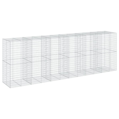Coș Gabion cu Capac 600x100x200 cm - Fier Galvanizat Rezistent