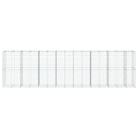 Coș Gabion cu Capac - Fier Galvanizat - 750x100x200 cm
