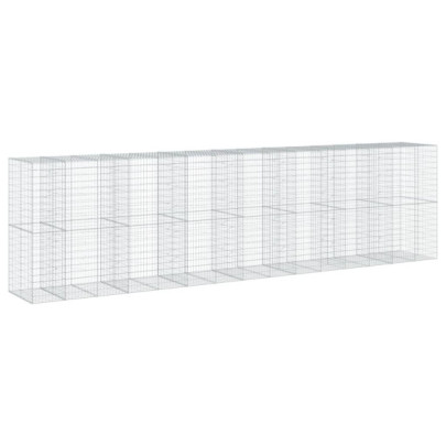 Coș Gabion cu Capac - Fier Galvanizat - 750x100x200 cm