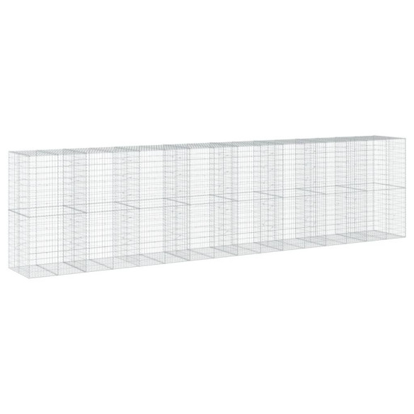 Coș Gabion cu Capac - Fier Galvanizat - 80x10x20 cm
