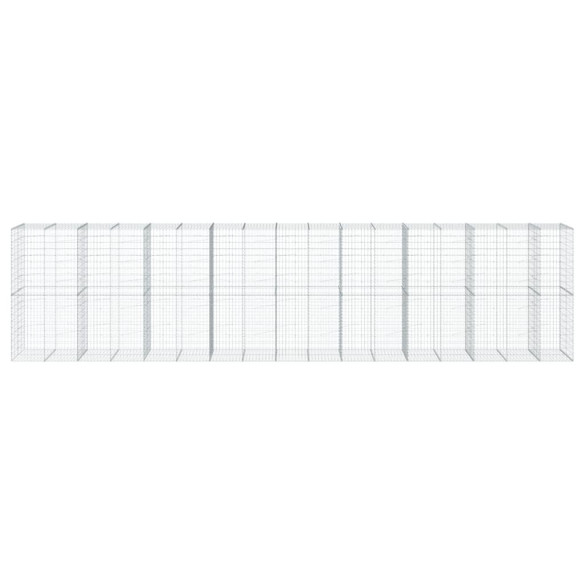 Coș Gabion cu Capac - Fier Galvanizat - 850x100x200 cm