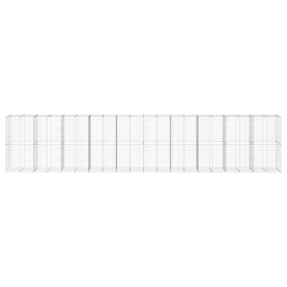 Coș Gabion cu Capac - Fier Galvanizat - Livrare Gratuită