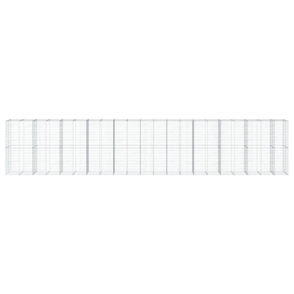 Coș Gabion cu Capac - Fier Galvanizat - 105x100x200 cm