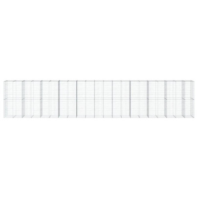 Coș Gabion cu Capac - Fier Galvanizat - 105x100x200 cm