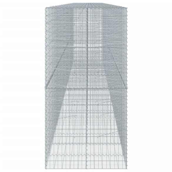 Coș Gabion cu Capac - Fier Galvanizat - 105x100x200 cm