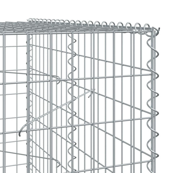 Coș Gabion cu Capac - Fier Galvanizat - 105x100x200 cm