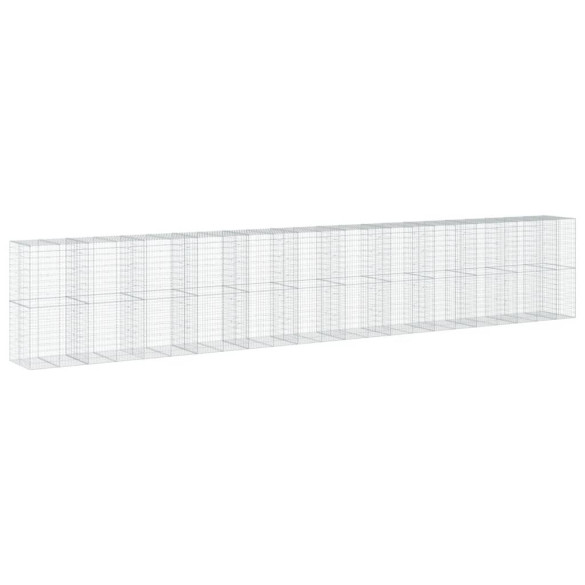 Coș Gabion cu Capac - Fier Galvanizat - 115x100x200 cm