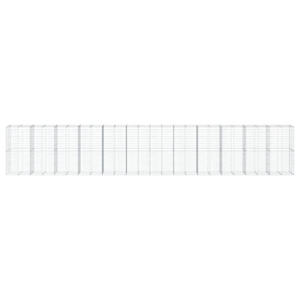 Coș Gabion cu Capac - Fier Galvanizat, 120x100x200 cm | Livrare Gratuită