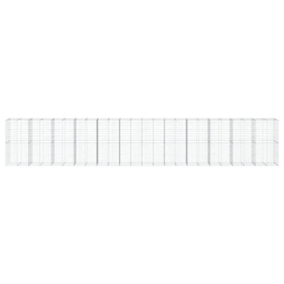 Coș Gabion cu Capac - Fier Galvanizat, 120x100x200 cm | Livrare Gratuită