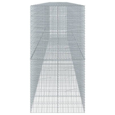 Coș Gabion cu Capac - Fier Galvanizat, 120x100x200 cm | Livrare Gratuită