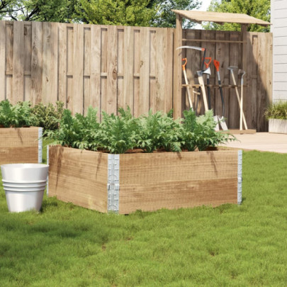 Jardinieră Grădină Lemn Masiv Pin 100x100 cm | Livrare Gratuită