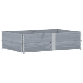 Jardinieră Grădină Gri - Lemn Masiv Pin 150x100 cm | Livrare Gratuită 2