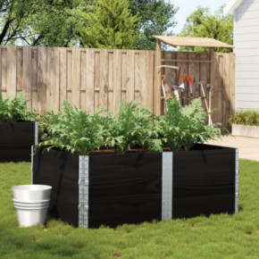 Jardinieră Grădină Lemn Masiv Pin - 150x100 cm - Negru