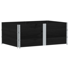 Jardinieră Grădină Lemn Masiv Pin - 150x100 cm - Negru 2