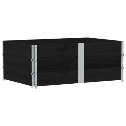 Jardinieră Grădină Lemn Masiv Pin - 150x100 cm - Negru