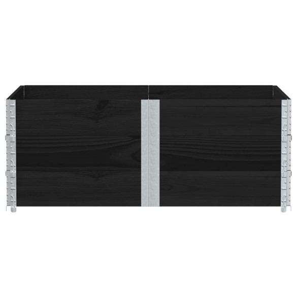 Jardinieră Grădină Lemn Masiv Pin - 150x100 cm - Negru