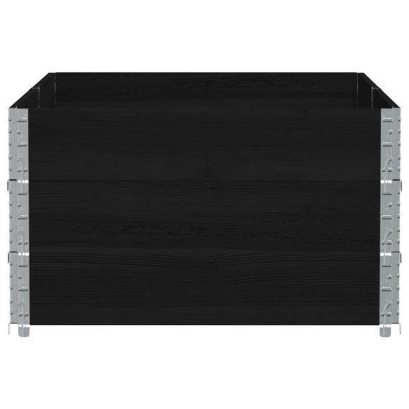 Jardinieră Grădină Lemn Masiv Pin - 150x100 cm - Negru