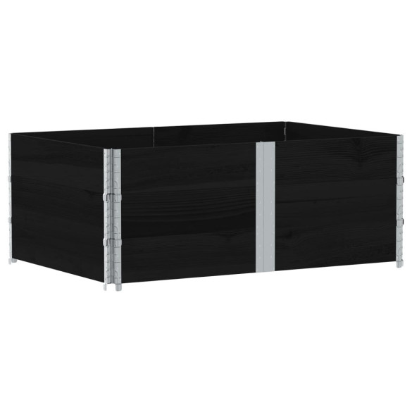 Jardinieră Grădină Lemn Masiv Pin - 150x100 cm - Negru