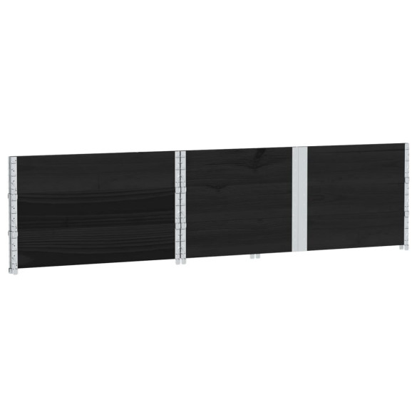 Jardinieră Grădină Lemn Masiv Pin - 150x100 cm - Negru