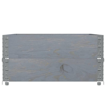 Jardinieră Grădină Gri - Lemn Masiv de Pin 120x80 cm