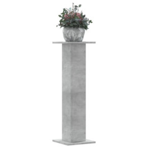 Suport Plante Gri Beton 30x30x95 cm - 2 bucăți - Lemn Prelucrat