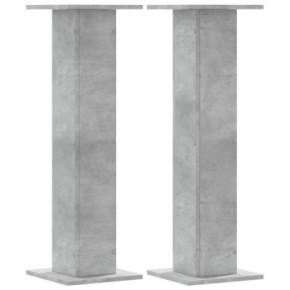 Suport Plante Gri Beton 30x30x95 cm - 2 bucăți - Lemn Prelucrat 2